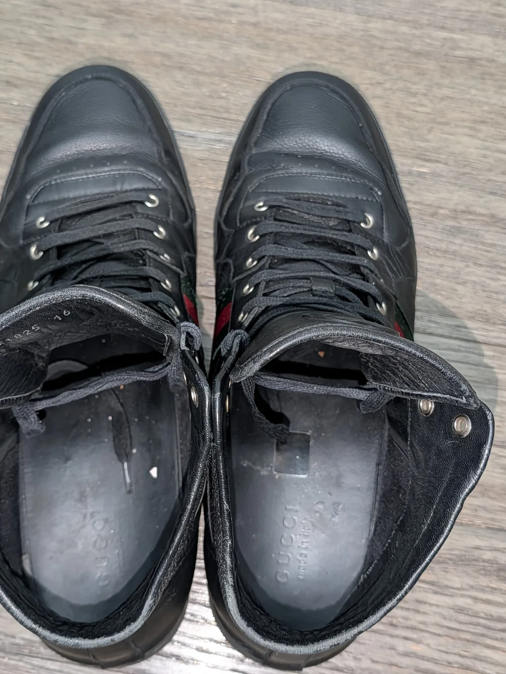 Gucci Coda Guccissima Sz 16 G Black Men’s Sneakers Authentic